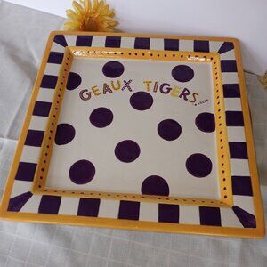 LSU ceramic platter